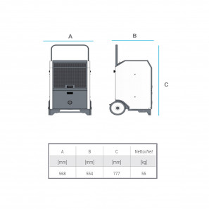 BM2 DR 50 DEUMIDIFICATORE PROFESSIONALE 51,4 l/24h