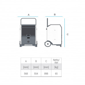 bm2 dr 70 professional dehumidifier 696 l24h