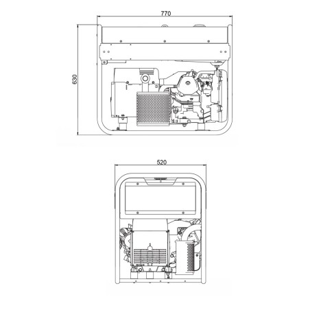 MOSA GE 7000 HBM-L GENERATORE STAGE V MONOFASE 6,7KVA AVR
