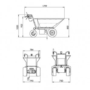 mch w350de transporter with electric motor 350 kg