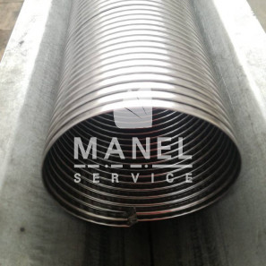 tubo marmitta flessibile zincato doppia aggraffatura d 240 mm