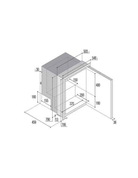 VITRIFRIGO C85iX FRIGO-FREEZER ACCIAIO INOX III
