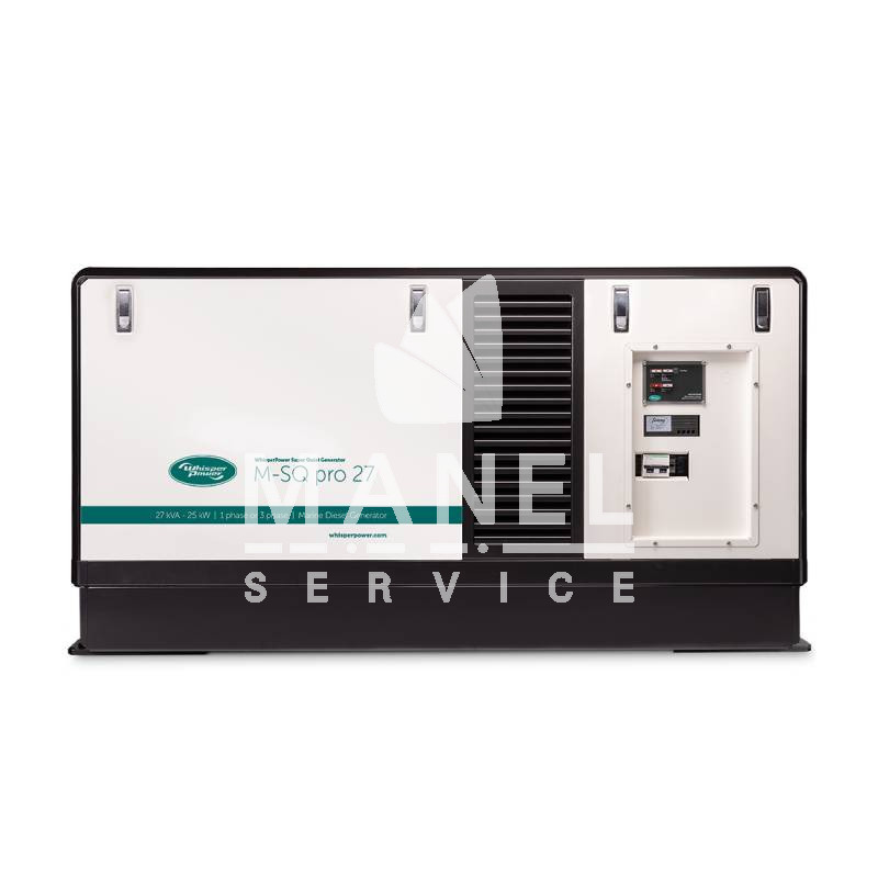 whisper m sq pro 25 single phase marine generator 25kw avr