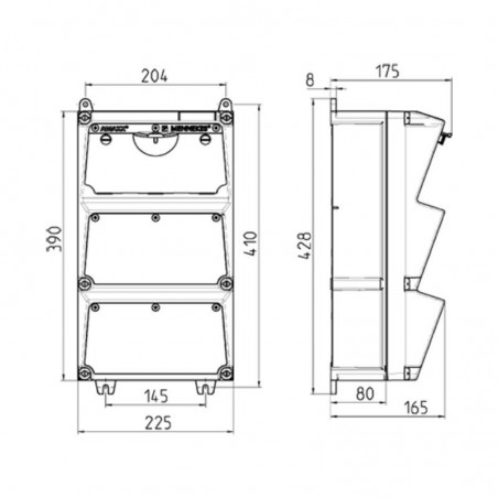 MENNEKES COMBINAZIONE DI PRESE IP44 AMAXX 931553