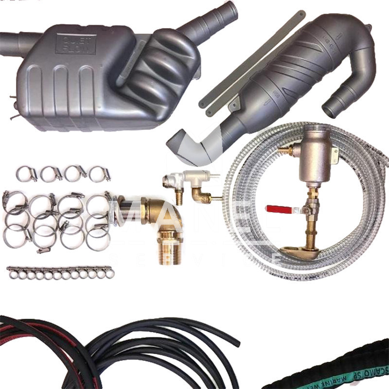 vte paguro installation kit with final muffler for paguro 16500 22ek