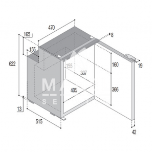 VITRIFRIGO C90i FRIGO-FREEZER VEICOLARE 90l CON AIRLOCK V