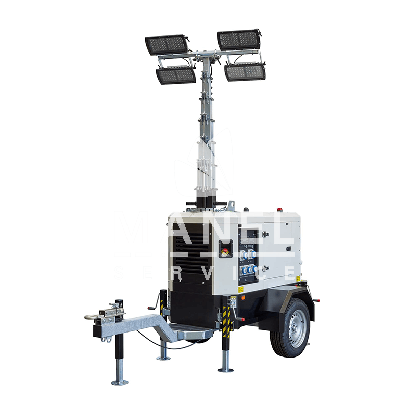 light tower 6x320 w multiled with fast trolley and stagev generator