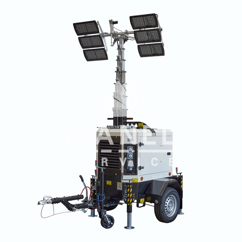 lighting tower 6x320 w multiled with 60hz generator and approved trolley