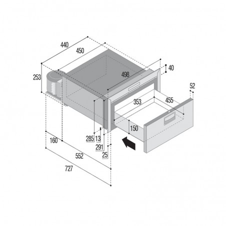 VITRIFRIGO DW35OCX2BTX Congelatore a Compartimento Singolo