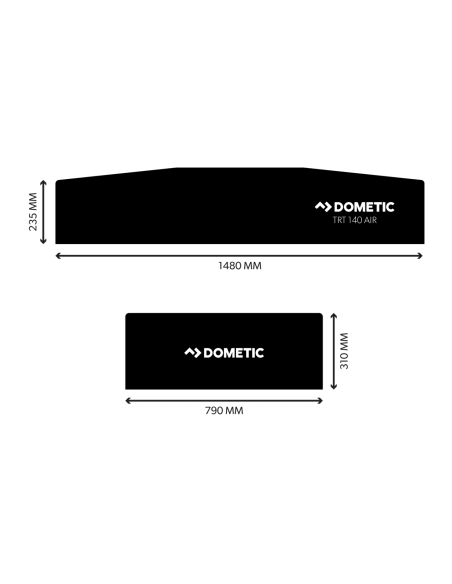 Dometic tenda Gonfiabile Roof Tent TRT 140 AIR Dimensioni da chiusa