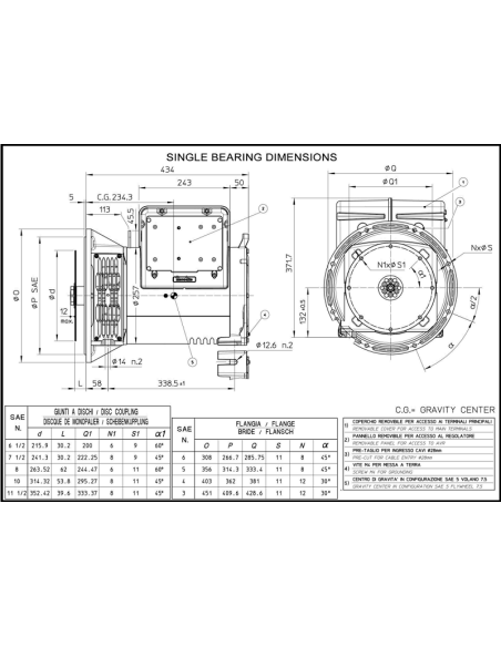 MECC ALTE ECP3-2S/4 ALTERNATORE TRIFASE AVR