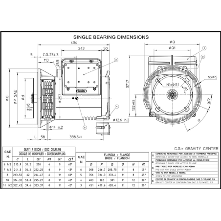 MECC ALTE ECP3-2S/4 THREE PHASE ALTERNATOR 8 KVA AVR MECC ALTE ECP3-2S/4 THREE PHASE ALTERNATOR 8 KVA AVR
