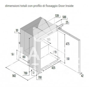 VITRIFRIGO C115iX OCX2 FRIGO-FREEZER STAINLESS STEEL I