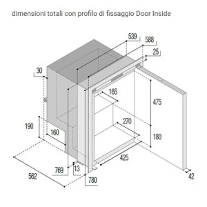 VITRIFRIGO C115iX OCX2 FRIGO-FREEZER ACCIAIO INOX I