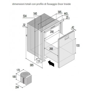 VITRIFRIGO DW42 OCX2 RFX FRIGO-FREEZER A CASSETTO