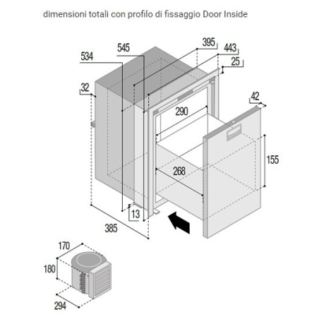 VITRIFRIGO DW42 OCX2 RFX DRAWER REFRIGERATOR-FREEZERS