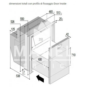 VITRIFRIGO DW51 OCX2 DRAWER FRIDGE-FREEZER I