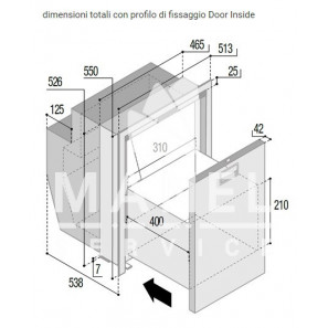 VITRIFRIGO DW62 OCX2 FRIGO-FREEZER A CASSETTO II