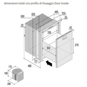 VITRIFRIGO DW75 OCX2 RFX FRIGO-FREEZER A CASSETTO