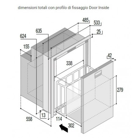 VITRIFRIGO DW90 OCX2 RFX FRIGO-FREEZER A CASSETTO