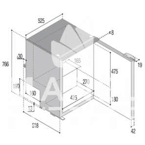 VITRIFRIGO C115iA Frigo-Freezer V