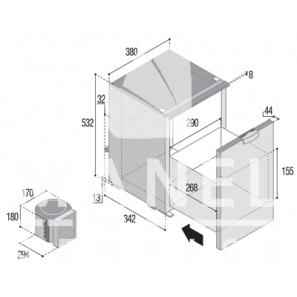 VITRIFRIGO C42DW Frigo-Freezer a Casseto V