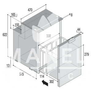 VITRIFRIGO C90DW Frigo-Freezer a Casseto V