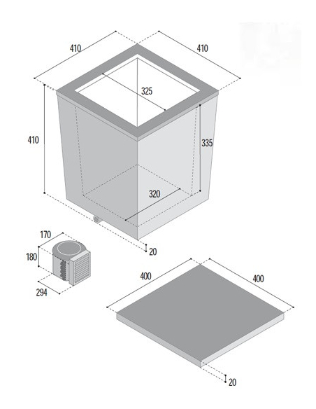 VITRIFRIGO TL37LA Sump cooler with storage plate I