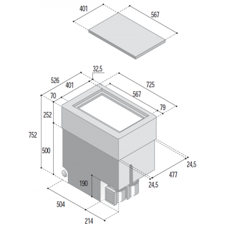 VITRIFRIGO TL160BT freezer a pozzetto