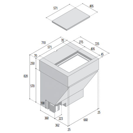 VITRIFRIGO TL180RF Frigo a Pozzetto