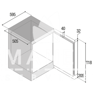 VITRIFRIGO C150MP Frigo-Freezer Monoporta I