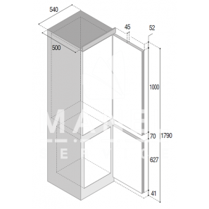 vitrifrigo c270dp double door fridge freezer