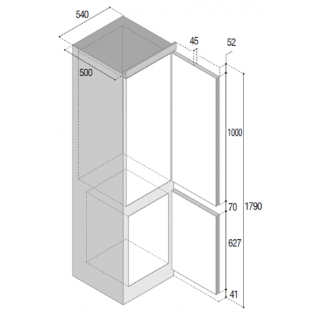 VITRIFRIGO C270DP Frigo-Freezer doppia porta