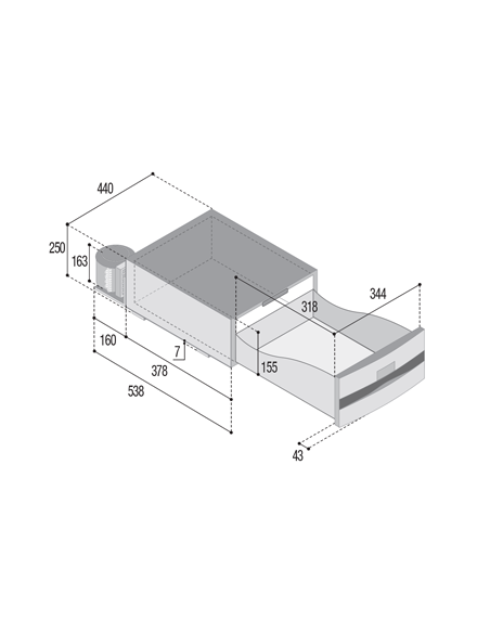 VITRIFRIGO D20A Frigo Freezer a Cassetto VI