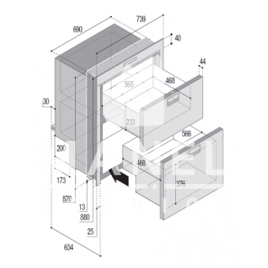 VITRIFRIGO DW210 OCX2 RFX Frigorifero-Frigorifero