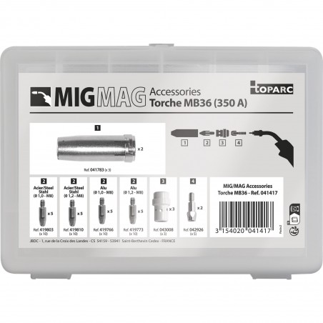 GYS Cofanetto consumabili torcia MIG/MAG 350 A