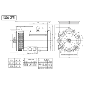 Zanardi Alternatore TRIFASE CON REGOLAZIONE A SPAZZOLE E MESCOLA, 4 POLI, 1500- GIRI/MIN.