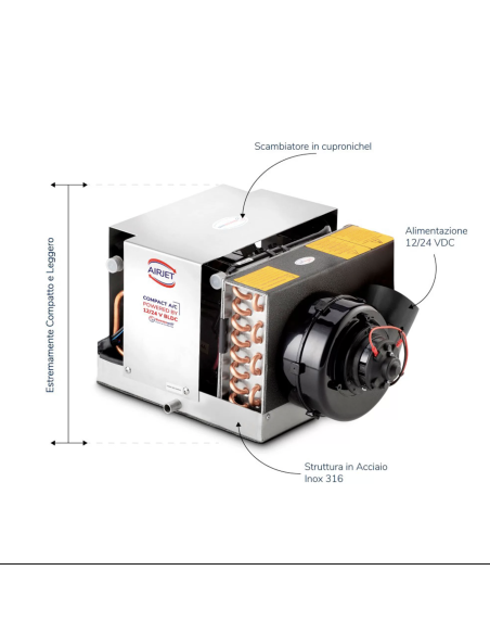 Thermowell AIRJET12+ Climatizzatore 12V 9000 BTU/h
