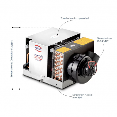 Thermowell AIRJET24 Air Conditioner 24V 7400 BTU/h
