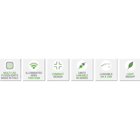 LUXTOWER LUXS10 Torre Faro LED 6X50W 4.5 MT Collegabile in Serie LUXTOWER LUXS10 Torre Faro LED 6X50W 4.5 MT Collegabile in Serie