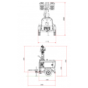 LUXTOWER LUXM12 Torre Faro LED 6x160W