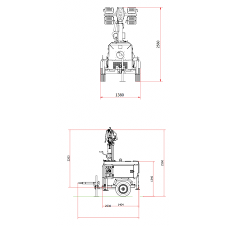 LUXTOWER LUX M11MAX Torre Faro LED 8kVA Traino Lento