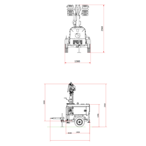 LUXTOWER LUX M11MAX Light Tower LED 8kVA Slow Towing
