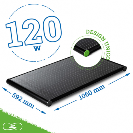MOSCATELLI 120W BLACK BOOST Pannello Solare 9.5Kg
