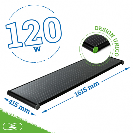 MOSCATELLI 120W SLIM BLACK BOOST Pannello Solare 9.5Kg