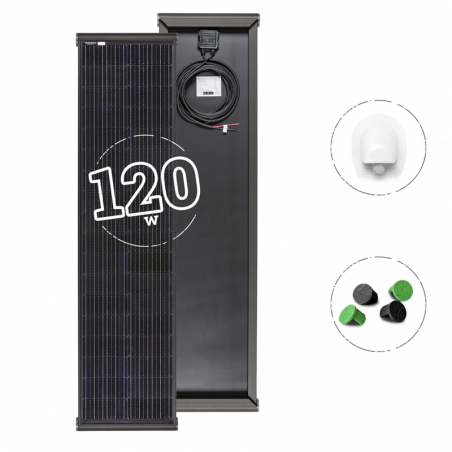 MOSCATELLI 120W SLIM BLACK BOOST Pannello Solare 9.5Kg