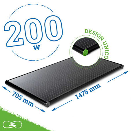 MOSCATELLI 200W BLACK BOOST Pannello Solare 13Kg