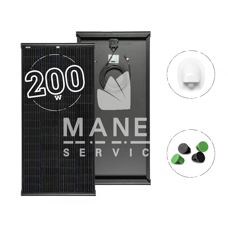 MOSCATELLI 200W BLACK BOOST Solar Panel 13Kg MOSCATELLI 200W BLACK BOOST Solar Panel 13Kg