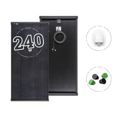 MOSCATELLI 240W BLACK BOOST Pannello Solare 14.5Kg