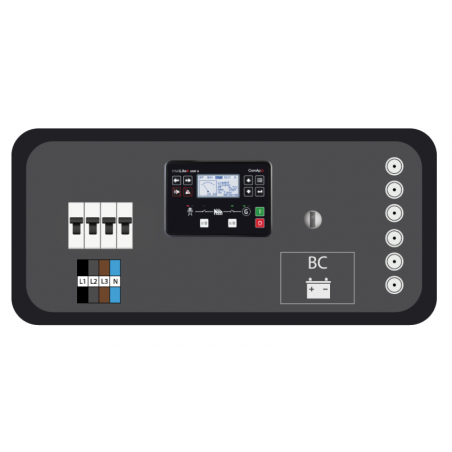 Gruppo Elettrogeno Quadro automatico Silenziato 49,5kVA AVR EU Stage Zero